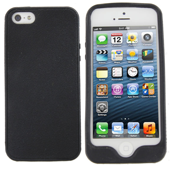 iPhone 5/5s Silicone Soft Skin Case Cover (Black)