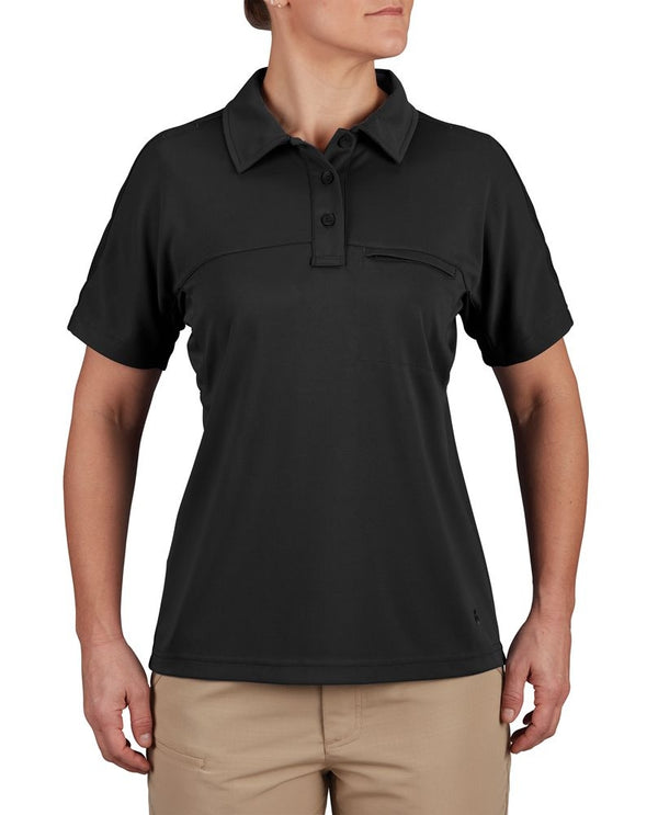 Propper HLX® Women’s Polo – Short Sleeve-Black-Medium