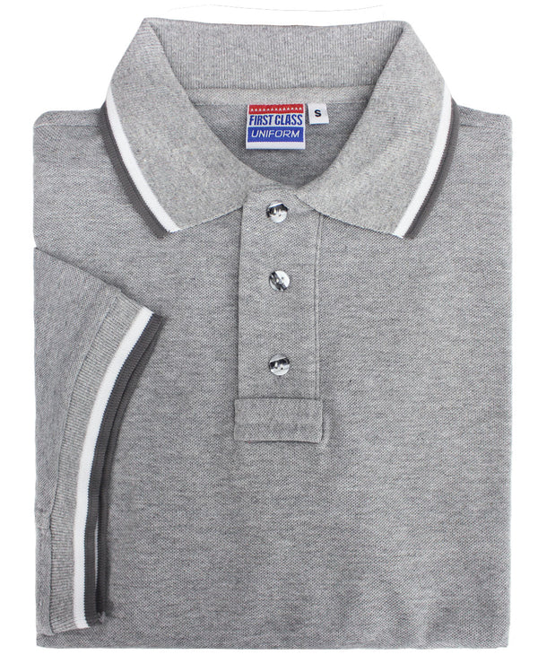 Polycotton Polo Shirt (Heather Grey)