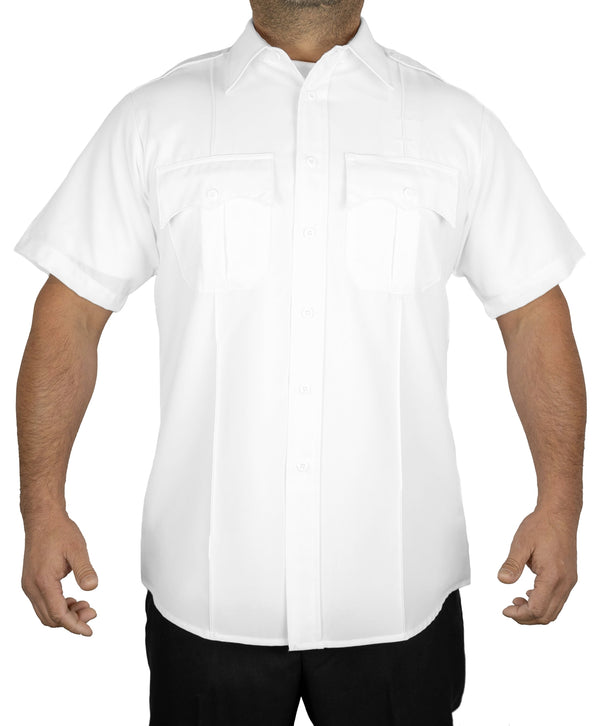 100% Polyester Short Sleeve Uniform Shirt - White 6XL