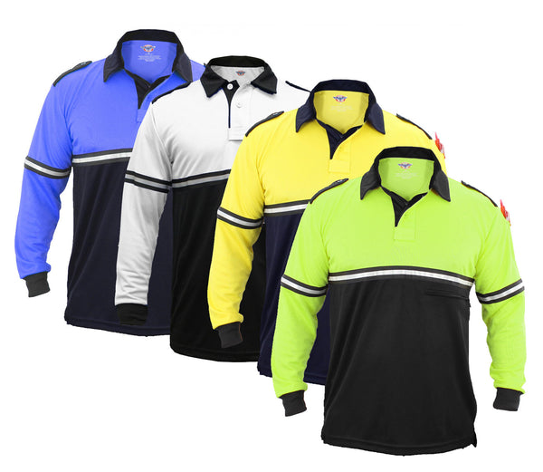 First Class Two Tone Long Sleeve Bike Patrol Shirt with Zipper Pocket