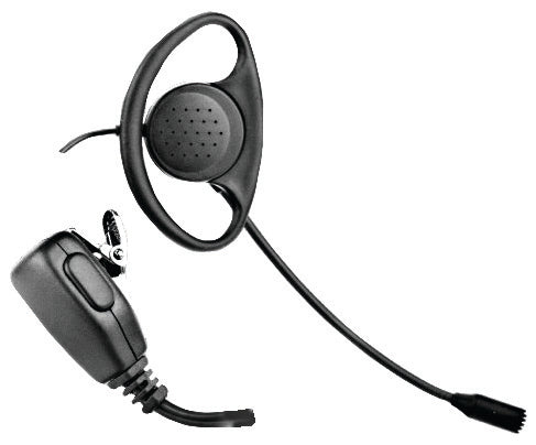 D-Loop Earphone with Boom Microphone (For Kenwood & UAW 2 Prong Radios)