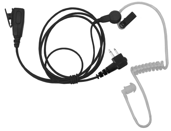 Surveillance Earphone With Lapel Microphone(For 2 prong Motorola radios)