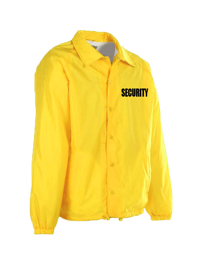 First Class Security Windbreakers Yellow with Black ID Medium